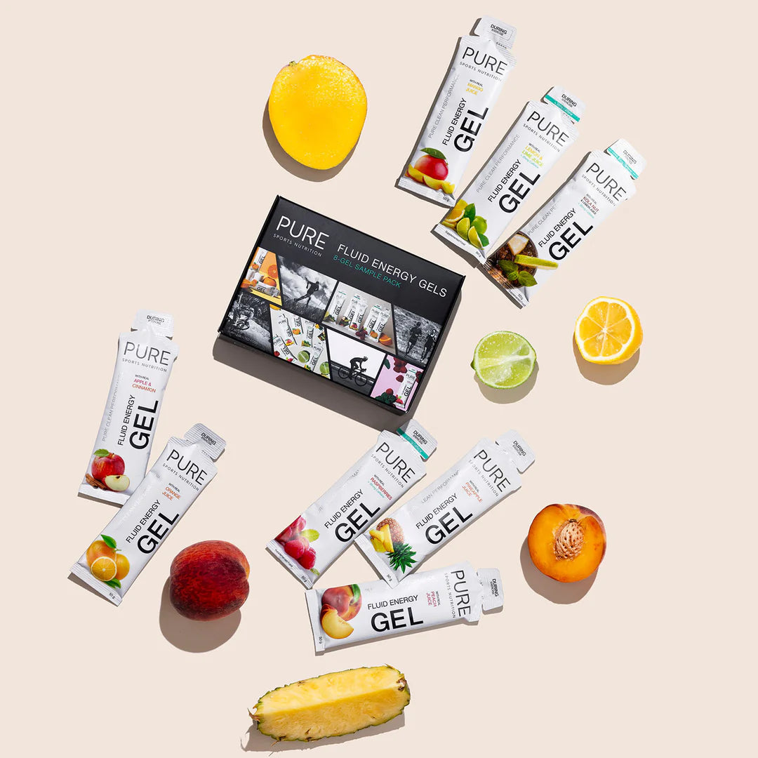 Pure Fluid Energy Gels - 50g x 8-Gel Sample Pack Pure Sports Nutrition