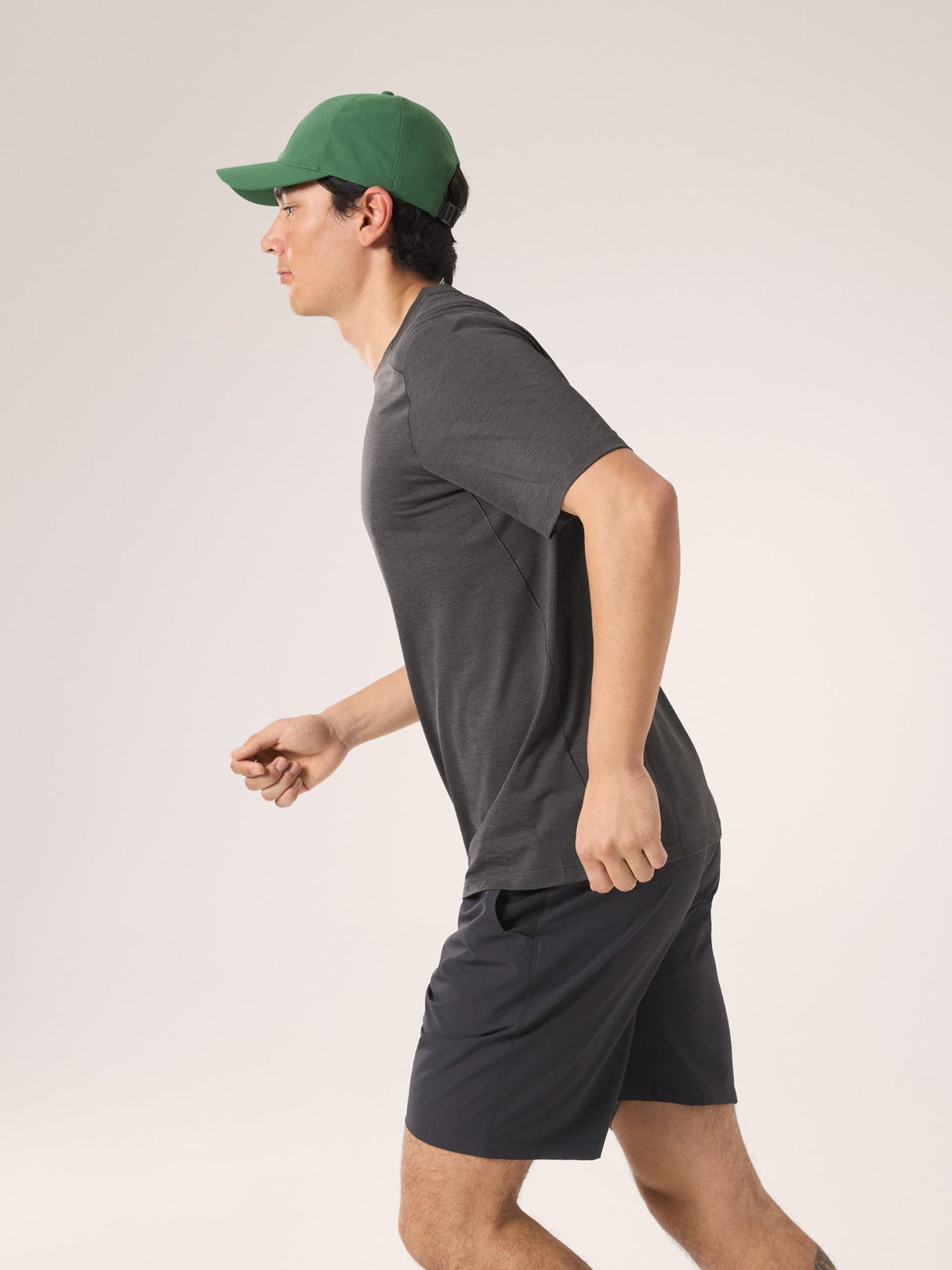 Arc'teryx Cormac Crew Neck Shirt Short Sleeve (Men's) - Black Heather - Grey