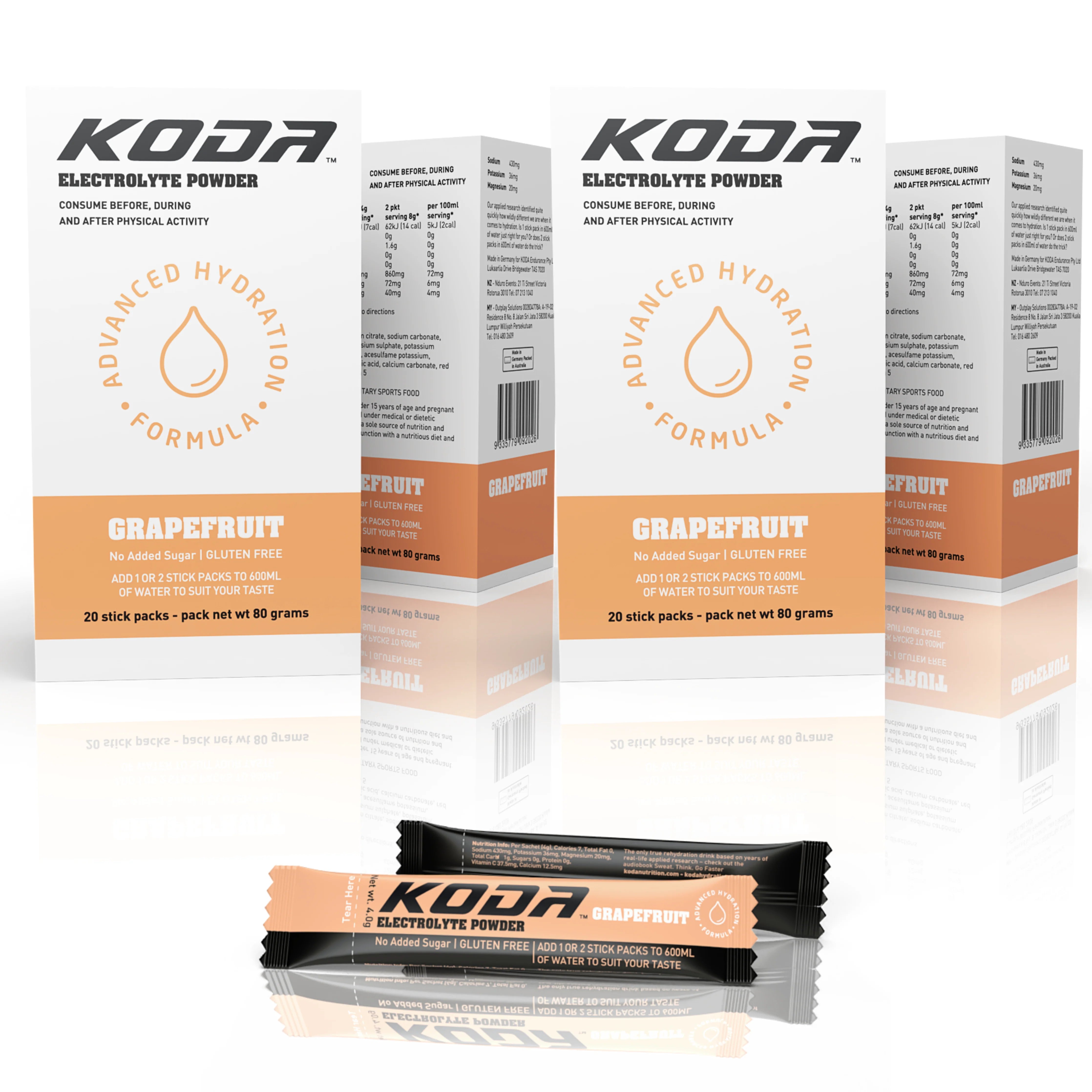 Koda Electrolyte Powder (20 Stick Pack) - 4 pack