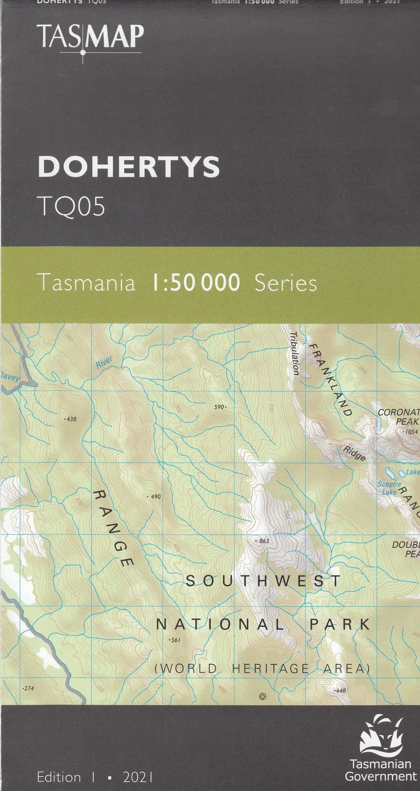 Tasmap 1:50000 Topographic/Cadastral Maps TasMap