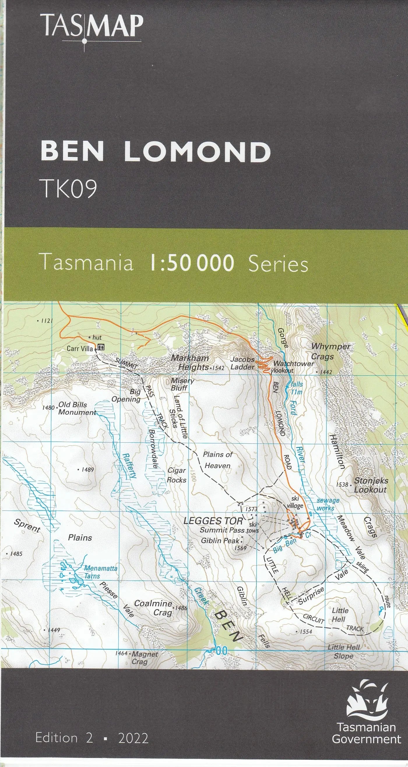 Tasmap 1:50000 Topographic/Cadastral Maps TasMap