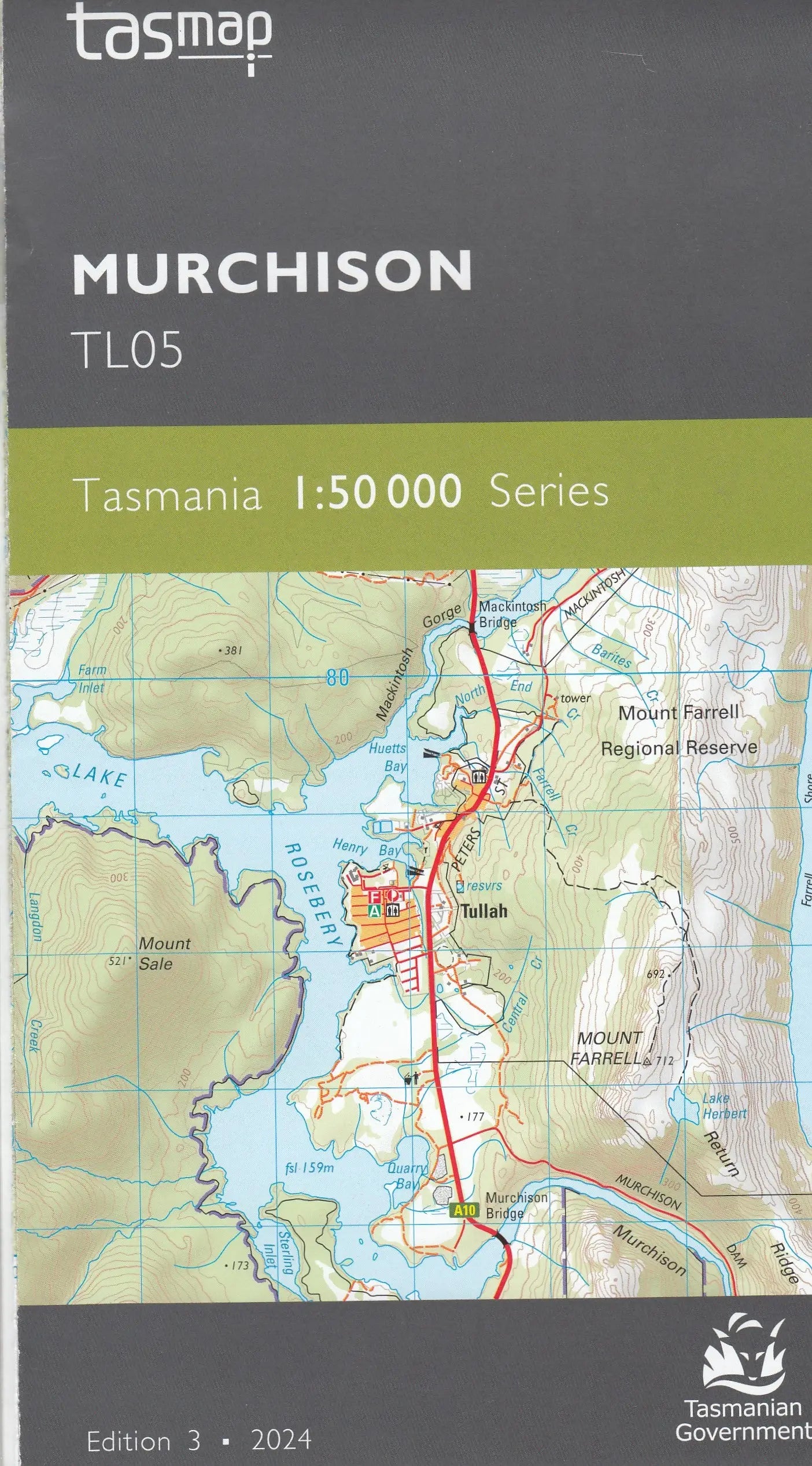 Tasmap 1:50000 Topographic/Cadastral Maps TasMap