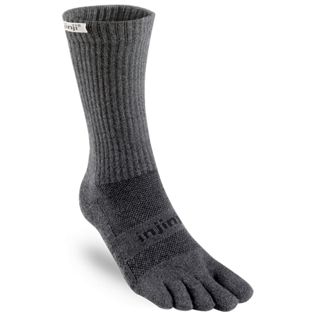 Injinji Trail Midweight Crew Toesocks (Unisex) - Granite