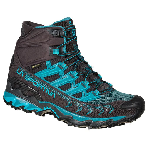 La Sportiva Ultra Raptor II GTX Mid Hiking Boot (Women's) Carbon/Topaz - Wide La Sportiva