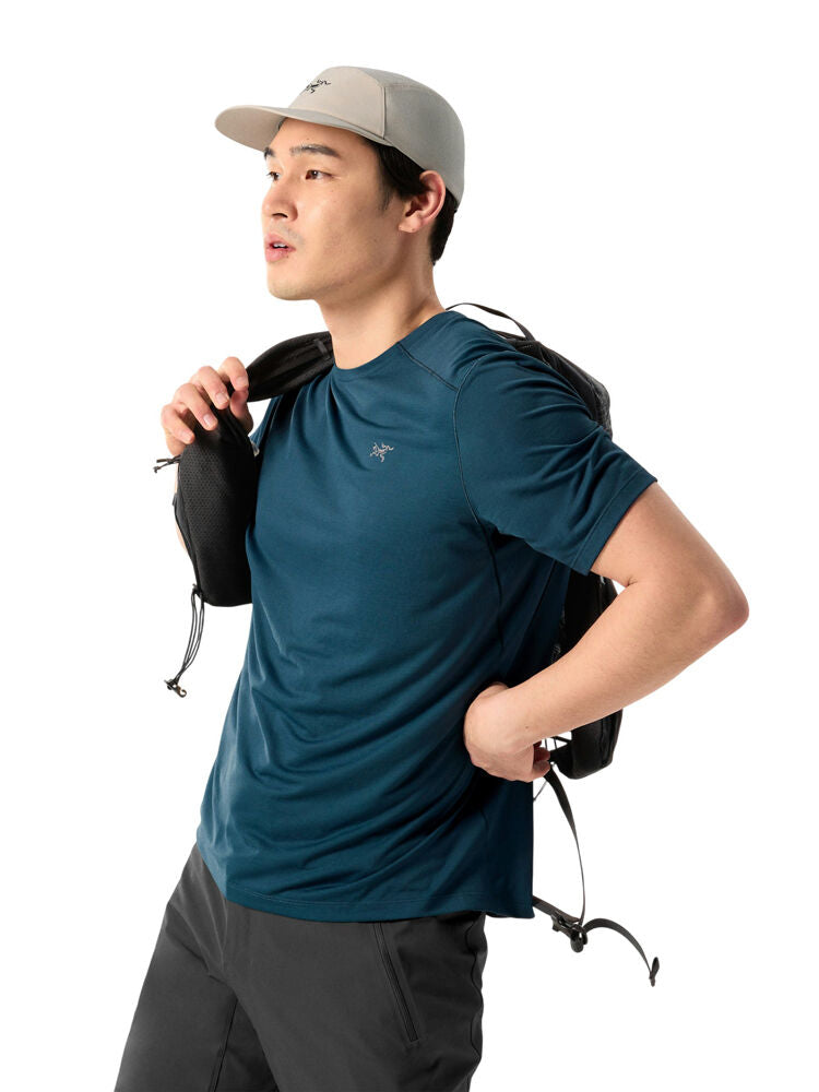 Arc'teryx Cormac Crew Neck Shirt Short Sleeve (Men's) - Nightscape Heather - Blue - Navy