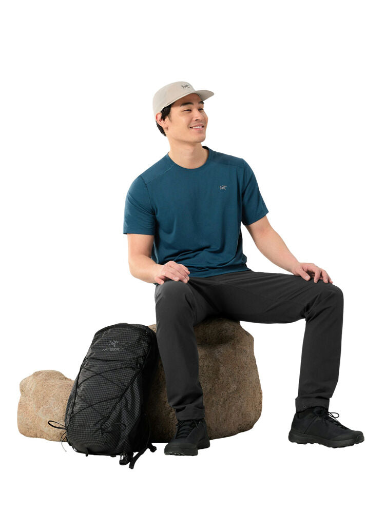 Arc'teryx Cormac Crew Neck Shirt Short Sleeve (Men's) - Nightscape Heather - Blue - Navy