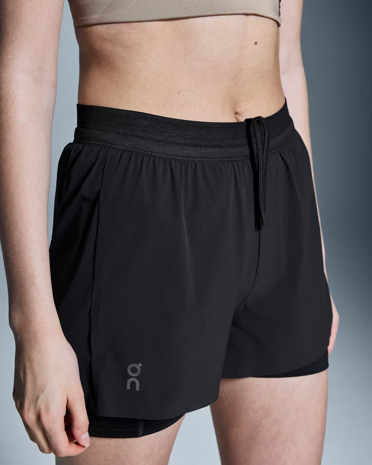 On 3" Performance 2/1 Shorts (Women's) - Black