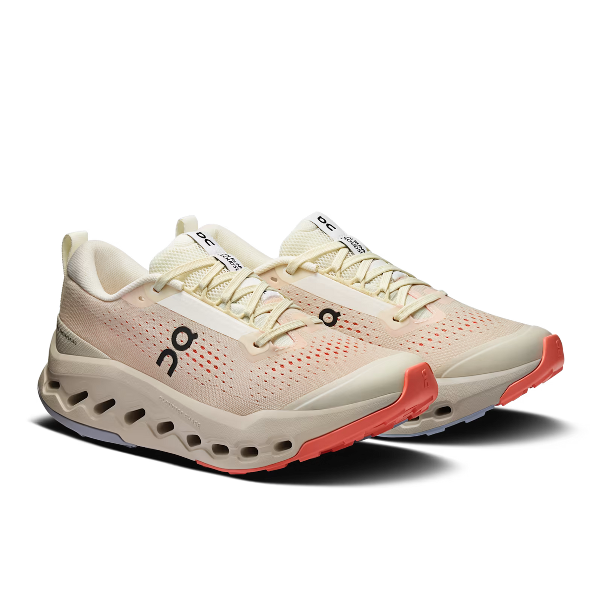 On Cloudsurfer Trail 2 Shoes (Women's) - Ivory/Salmon