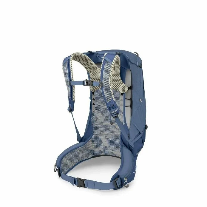 Blue hydration backpack on a white background - Osprey Stratos 24 Backpack (Men's) - Nirvana Blue