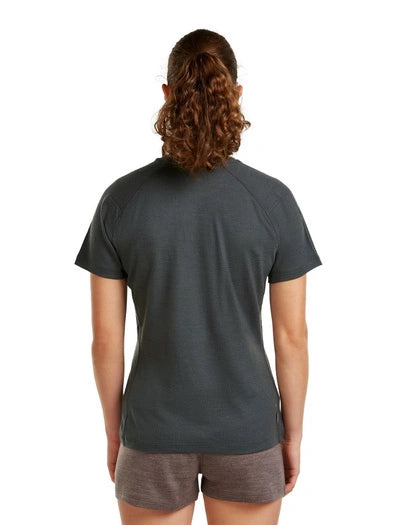 Icebreaker Merino 200 Waffle Elevation Short Sleeve T-Shirt (Women's) - Obsidian