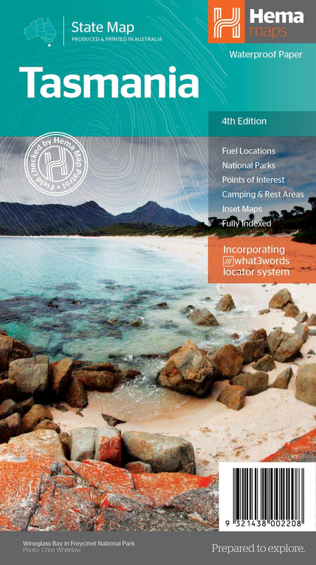 Tasmania State Map 4th Edition TasMap
