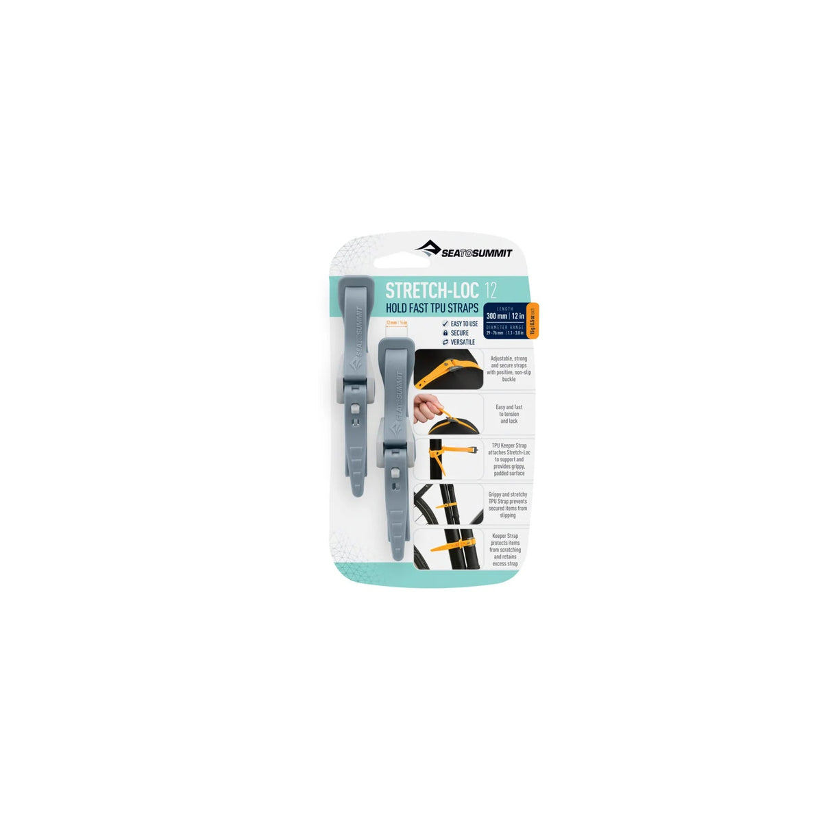 Sea to Summit Stretch-Loc TPU Strap - 12mm - 2 Pack Sea To Summit