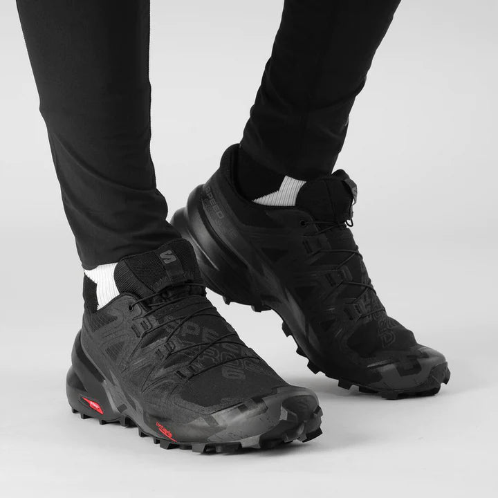 Salomon Speedcross 6 Shoes (Men's) Black/Black/Phantom - Find Your Feet Australia Hobart Launceston Tasmania