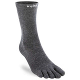 Injinji Liner Ultra Thin Crew Wool Socks (Unisex) - Slate