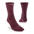 Injinji Liner Lightweight Crew Toe Socks - Wool (Unisex) - Garnet - Find Your Feet Australia Hobart Launceston Tasmania