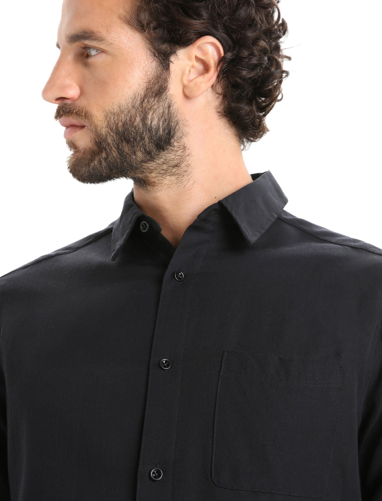 Icebreaker Merino Steveston Long Sleeve Shirt (Men's) - Black - Find Your Feet Australia Hobart Launceston Tasmania