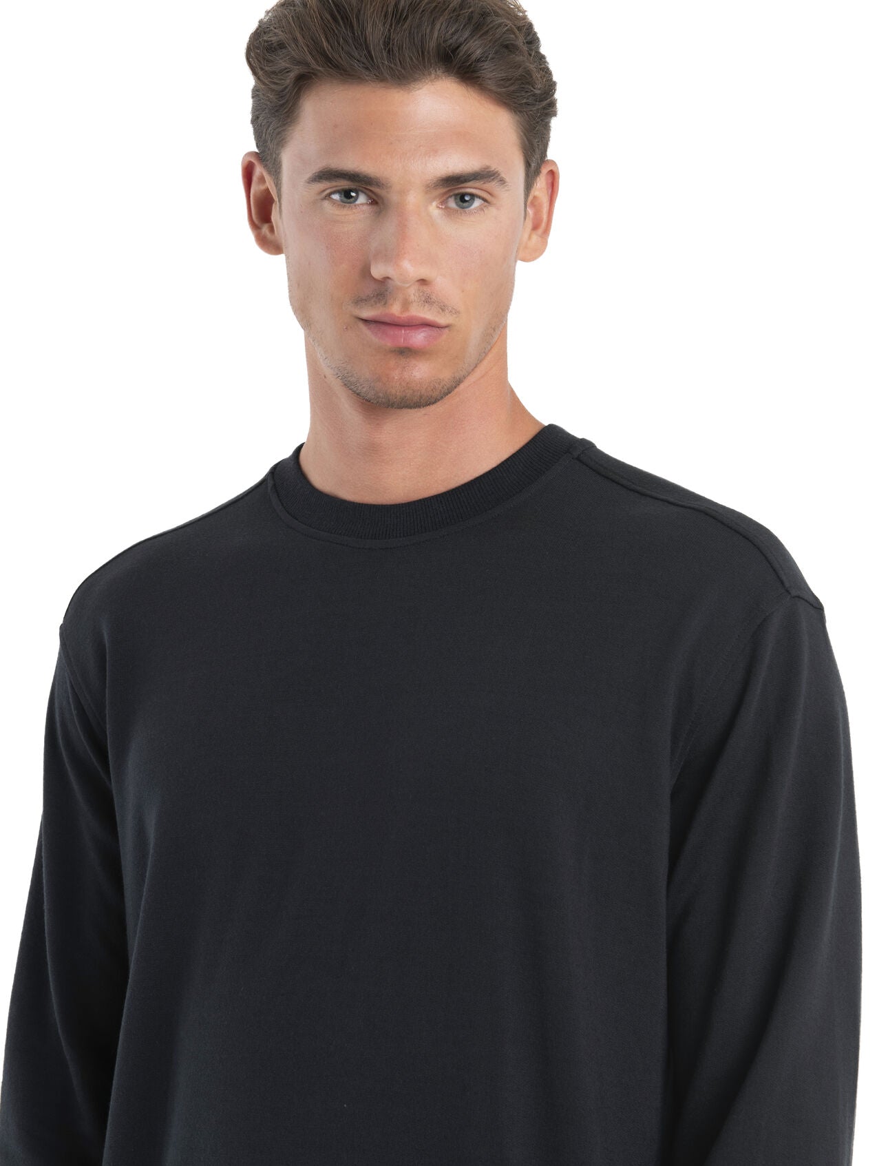 Icebreaker Merino Blend Shifter II Long Sleeve Sweatshirt (Men's) - Black - Find Your Feet Australia Hobart Launceston Tasmania