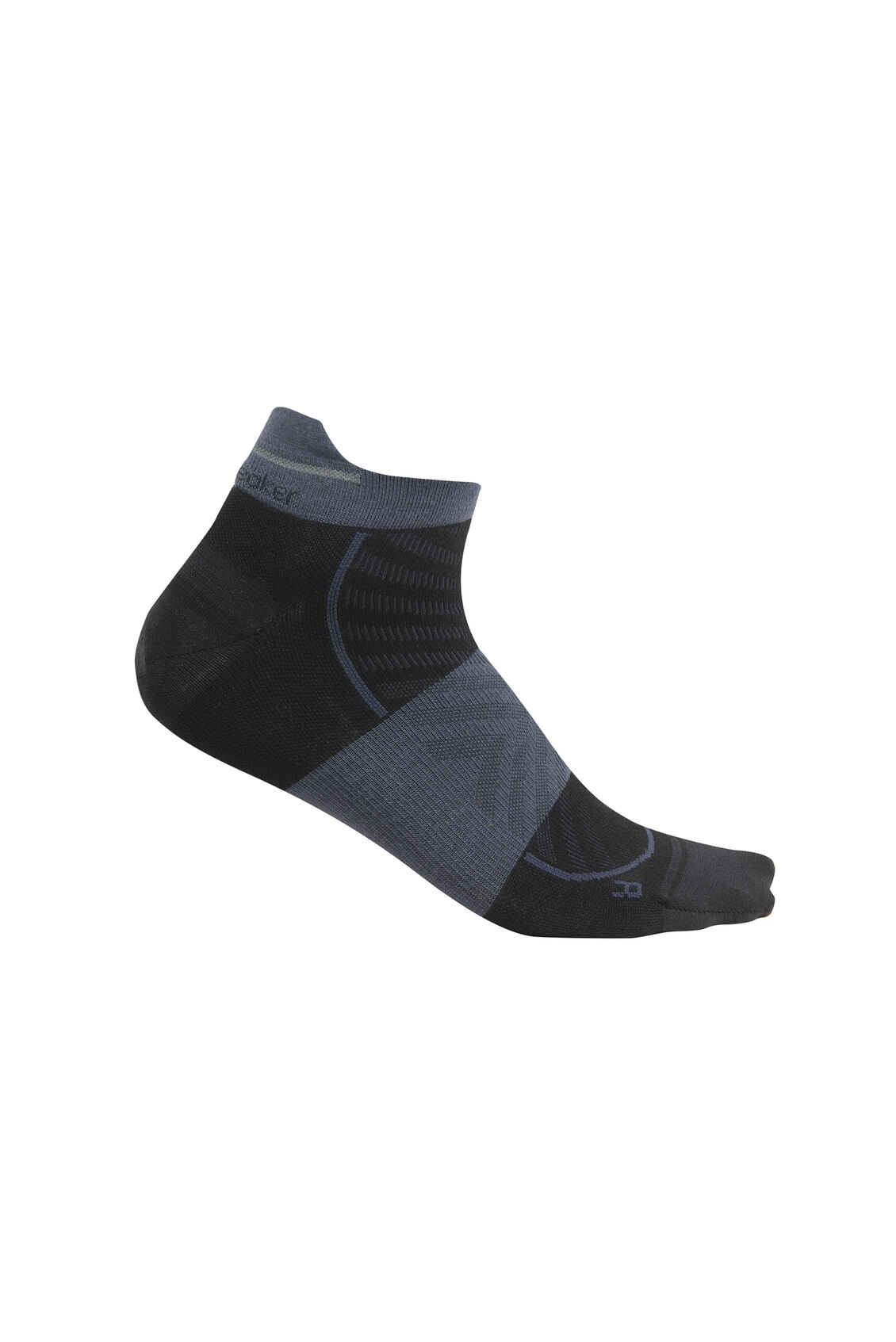 Icebreaker Merino Blend Run+ Ultralight Micro Socks (Men's) - Black/Graphite - Find Your Feet Australia Hobart Launceston Tasmania