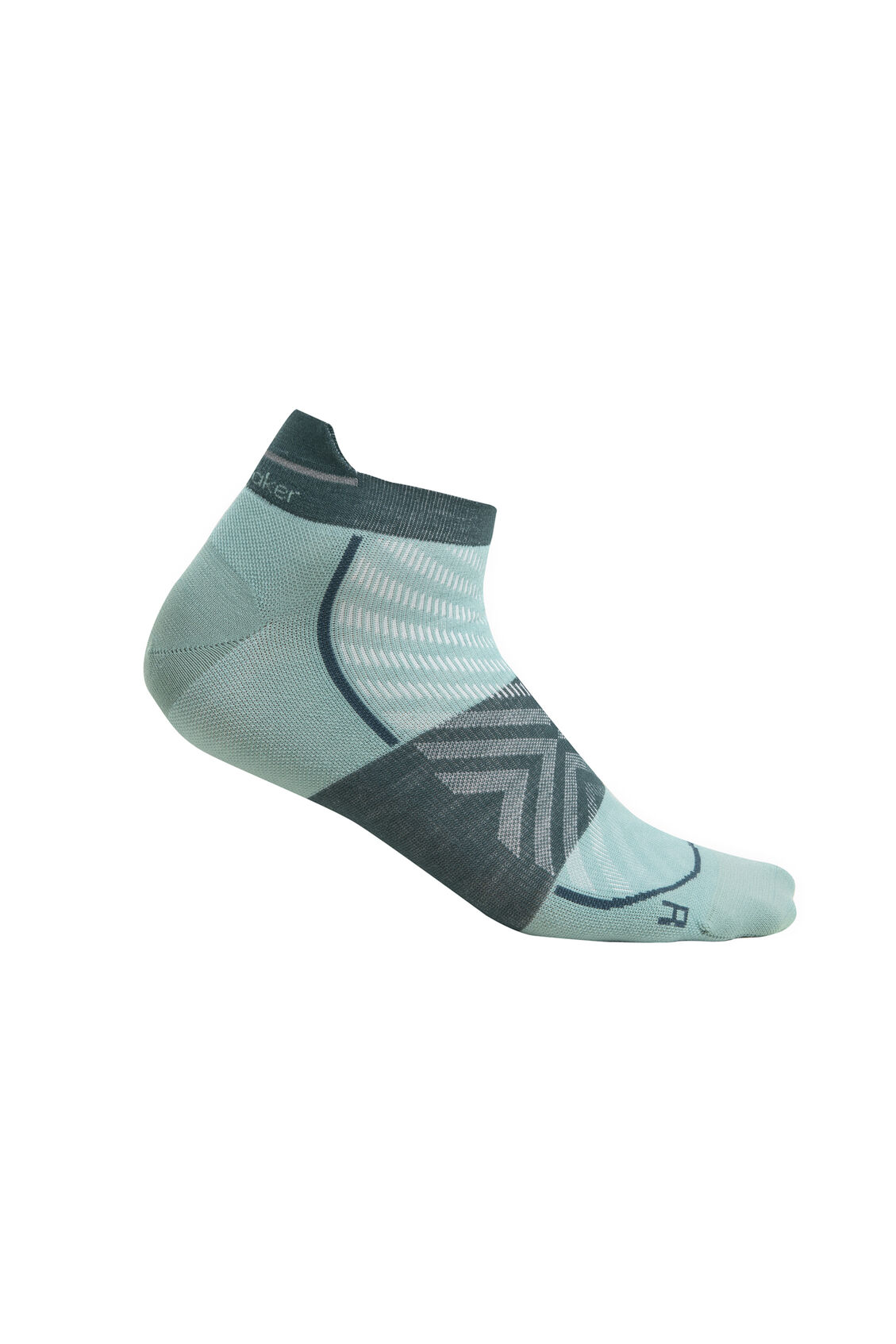 Icebreaker Merino Blend Run+ Ultralight Micro Socks (Men's) - Cloud Ray/Fathom Green - Find Your Feet Australia Hobart Launceston Tasmania