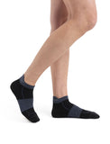 Icebreaker Merino Blend Run+ Ultralight Micro Socks (Women's) - Black/Graphite - Find Your Feet Australia Hobart Launceston Tasmania