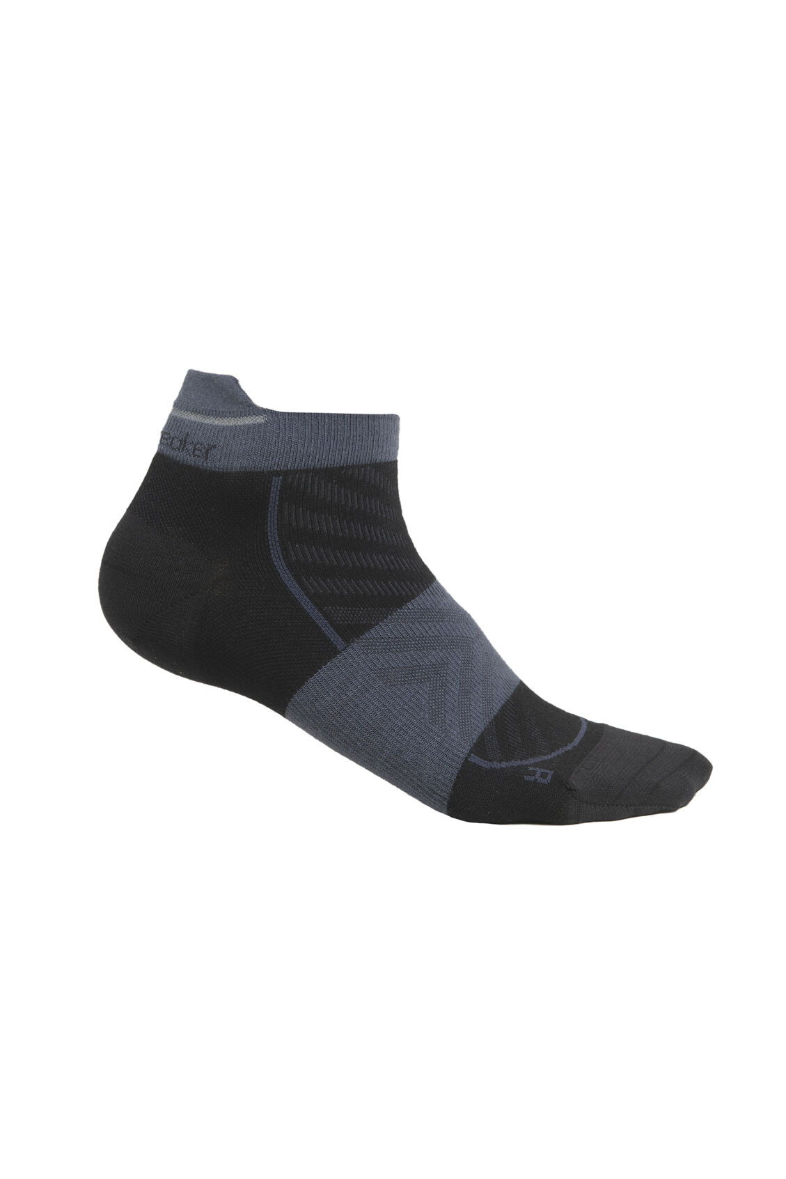 Icebreaker Merino Blend Run+ Ultralight Micro Socks (Women's) - Black/Graphite - Find Your Feet Australia Hobart Launceston Tasmania