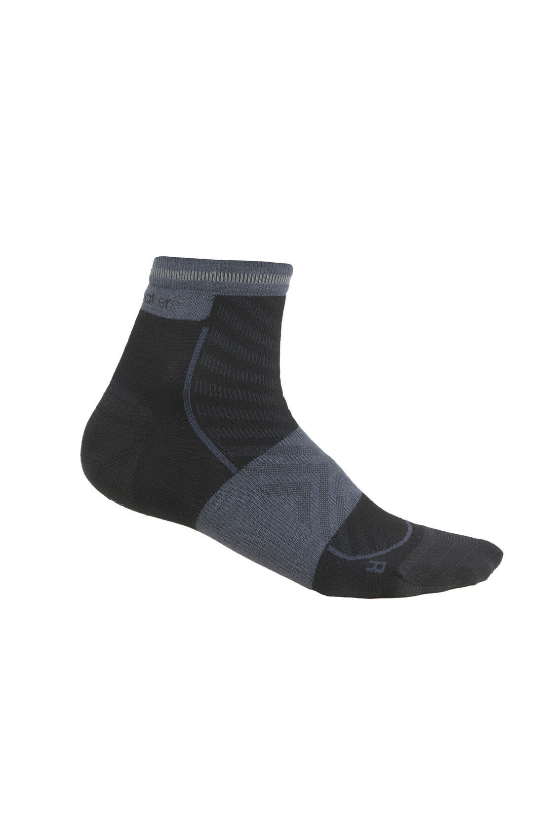 Icebreaker Merino Blend Run+ Ultralight Mini Socks (Women's) - Black/Graphite - Find Your Feet Australia Hobart Launceston Tasmania