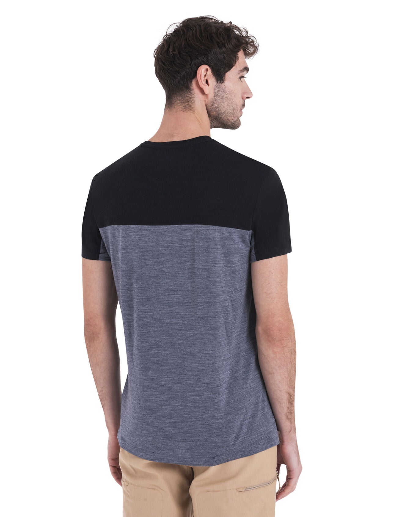 Icebreaker 125 Cool-Lite™ Merino Blend Sphere III T-Shirt (Men's) - Colour Black Graphite Heather/Black - Find Your Feet Australia Hobart Launceston Tasmania