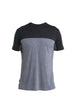 Icebreaker Merino Blend 125 Cool-Lite™ Sphere Short Sleeve T-Shirt Colour Block (Men's) - Graphite Heather/Black - Find Your Feet Australia Hobart Launceston Tasmania