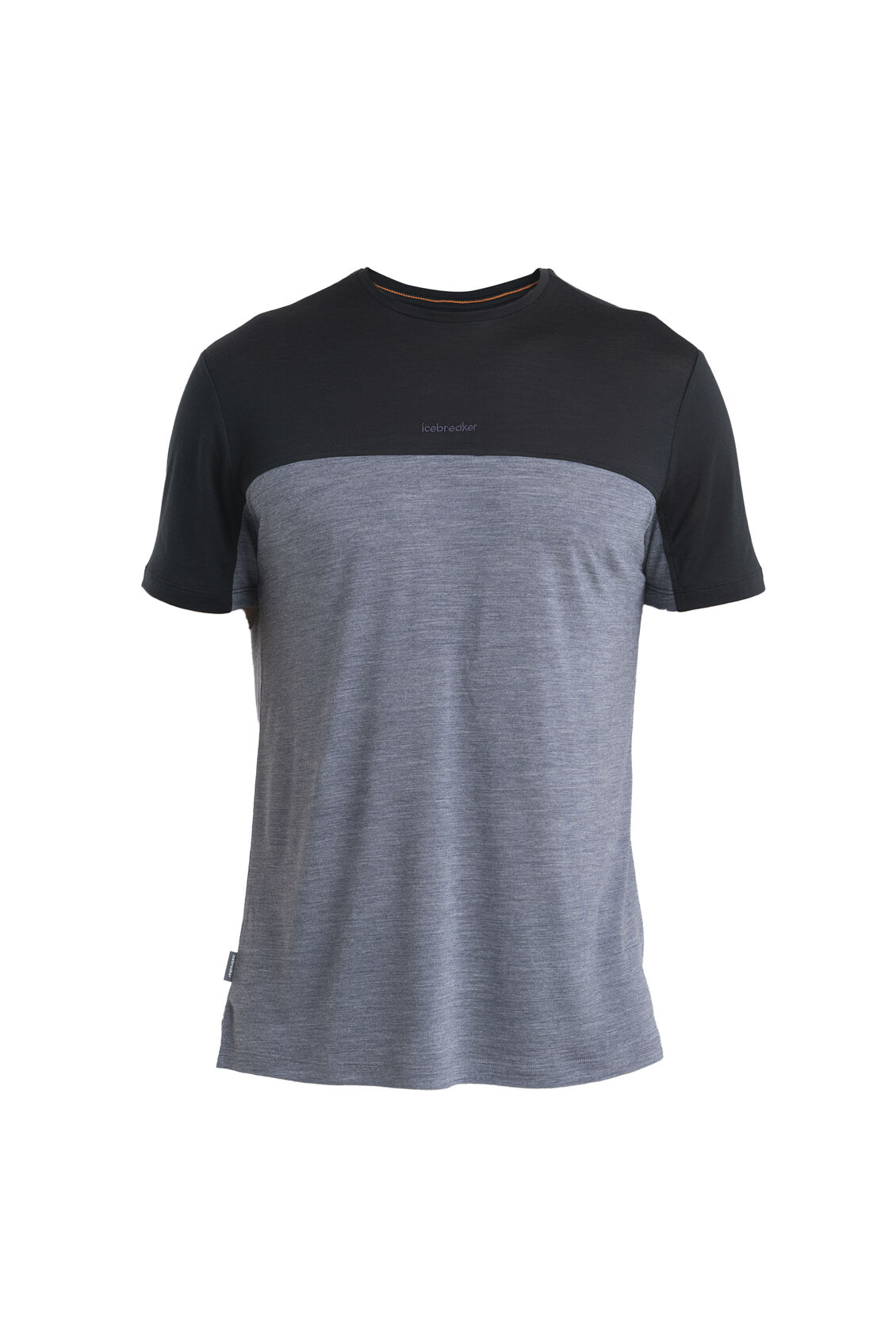 Icebreaker Merino Blend 125 Cool-Lite™ Sphere Short Sleeve T-Shirt (Men's) - Colour Block - Graphite Heather/Black - Find Your Feet Australia Hobart Launceston Tasmania