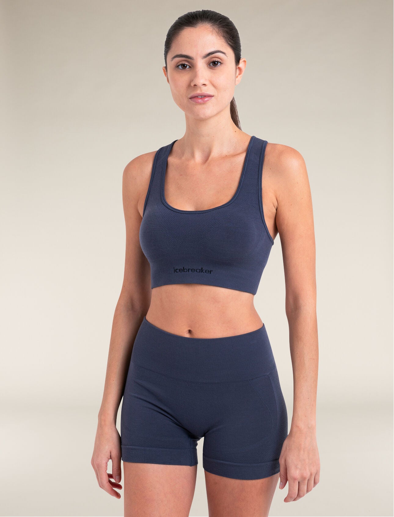 Icebreaker Merino Blend 260 ZoneKnit™ Seamless Bra (Women's) - Graphite - Find Your Feet Australia Hobart Launceston Tasmania