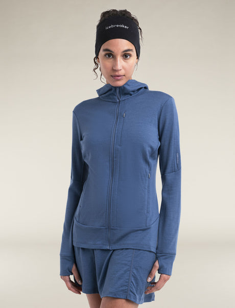 Icebreaker Merino 260 Quantum Long Sleeve Zip Hoodie (Women's) - Dawn - Find Your Feet Australia Hobart Launceston Tasmania