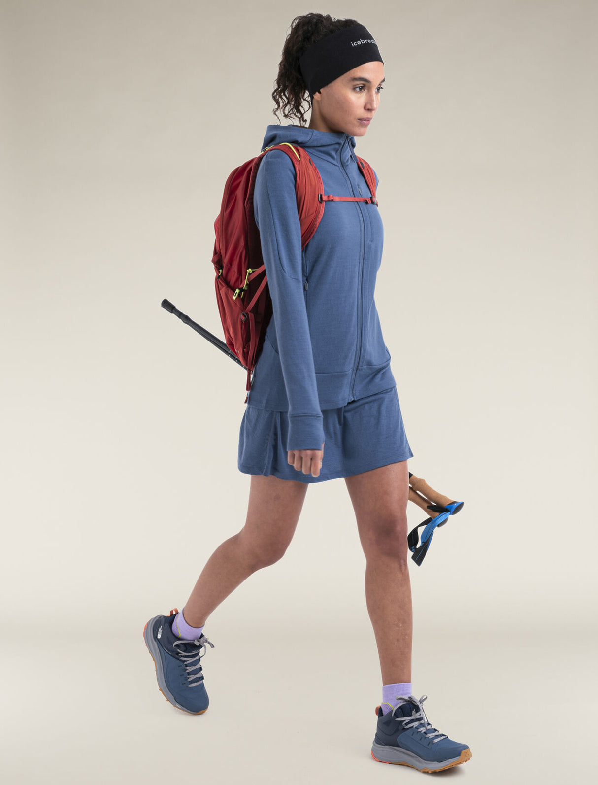 Icebreaker Merino 260 Quantum Long Sleeve Zip Hoodie (Women's) - Dawn - Find Your Feet Australia Hobart Launceston Tasmania