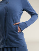 Icebreaker Merino 260 Quantum Long Sleeve Zip Hoodie (Women's) - Dawn - Find Your Feet Australia Hobart Launceston Tasmania