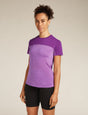 Icebreaker 125 Cool-Lite™ Merino Blend Sphere III T-Shirt Colour Block (Women's) - Passion Heather/Passion Icebreaker