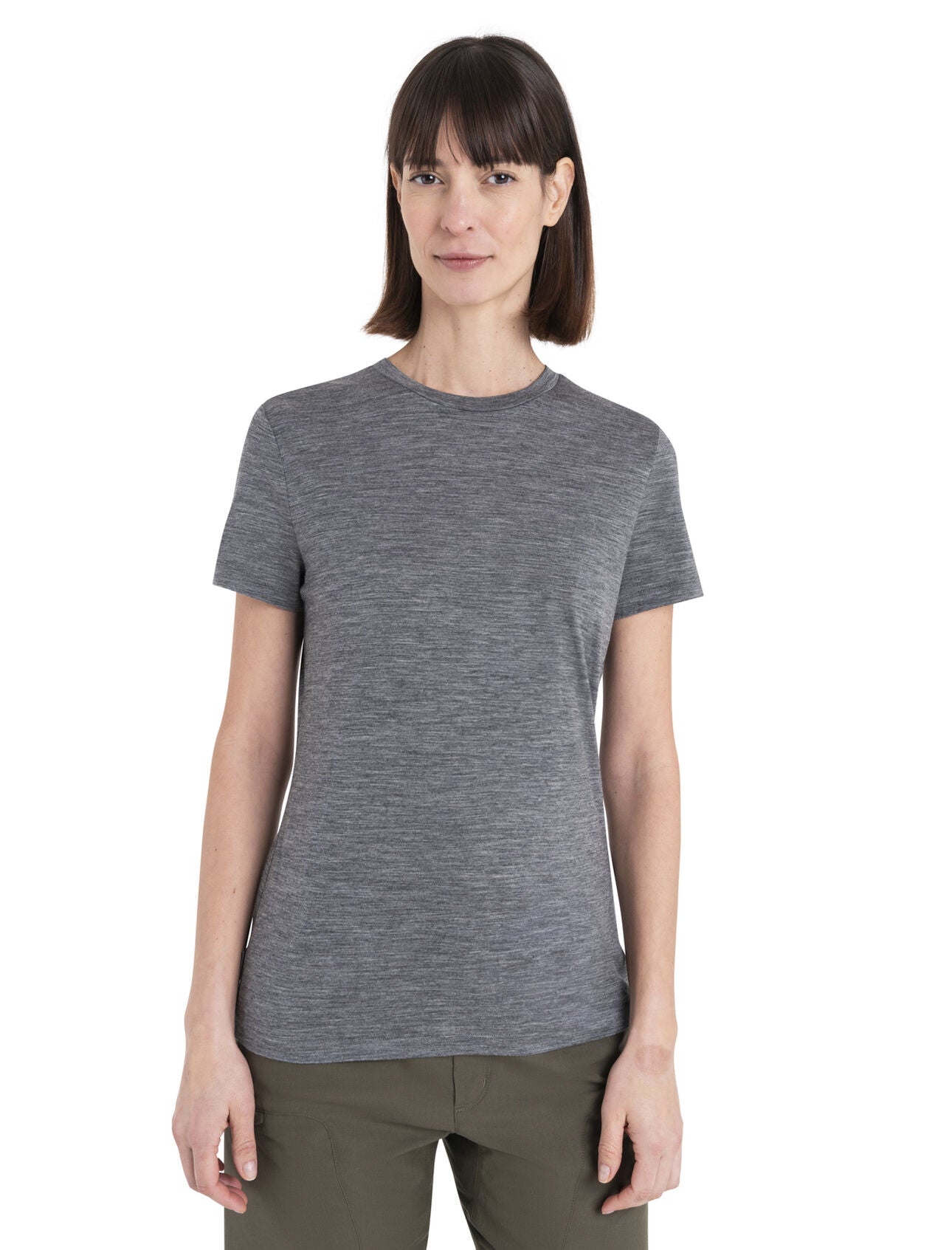 Icebreaker Tech Lite III SS Tee (Women's) - Gritstone Heather - Find Your Feet Australia Hobart Launceston Tasmania