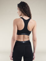 Icebreaker Merino Blend 125 ZoneKnit™ Racerback Bra (Women's) - Black - Find Your Feet Australia Hobart Launceston Tasmania