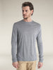 Icebreaker Merino Blend 125 Cool-Lite™ Sphere Long Sleeve T-Shirt (Men's) - Metro Heather - Find Your Feet Australia Hobart Launceston Tasmania