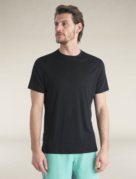 Icebreaker Merino Blend 125 Cool-Lite™ Sphere Short Sleeve T-Shirt (Men's) - Black - Find Your Feet Australia Hobart Launceston Tasmania