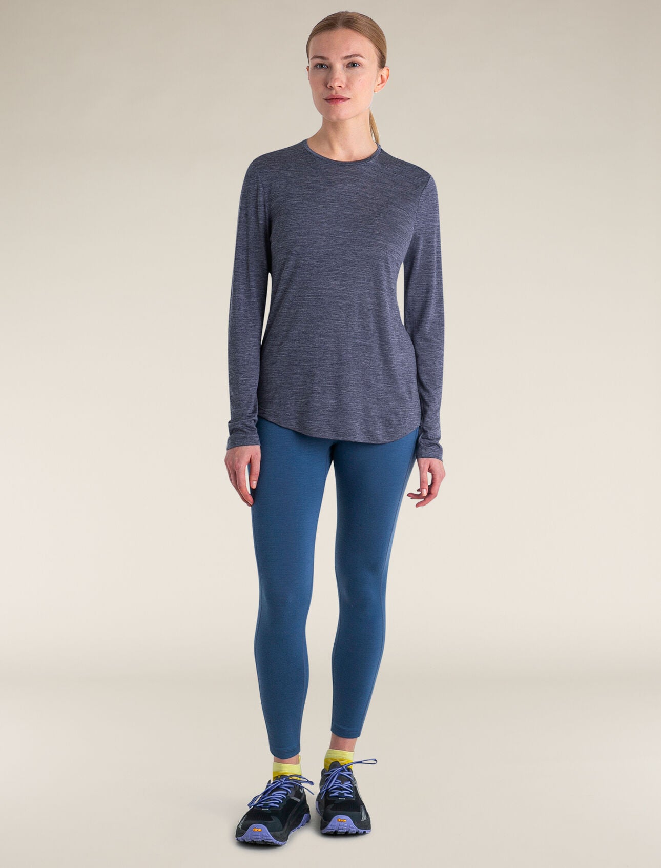 Icebreaker Women's Merino Blend 125 Cool-Lite™ Sphere LS T-Shirt (Women's) - Midnight Navy Heather - Find Your Feet Australia Hobart Launceston Tasmania