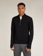 Icebreaker Merino Anniversary Original Long Sleeve Half Zip Top (Men's) - Black - Find Your Feet Australia Hobart Launceston Tasmania