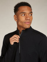 Icebreaker Merino Anniversary Original Long Sleeve Half Zip Top (Men's) - Black - Find Your Feet Australia Hobart Launceston Tasmania