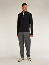 Icebreaker Merino Anniversary Original Long Sleeve Half Zip Top (Men's) - Black - Find Your Feet Australia Hobart Launceston Tasmania