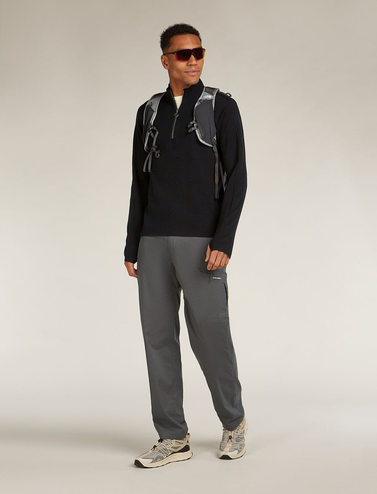 Icebreaker Merino Anniversary Original Long Sleeve Half Zip Top (Men's) - Black - Find Your Feet Australia Hobart Launceston Tasmania