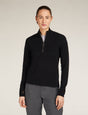 Icebreaker Merino Anniversary Original Long Sleeve Half Zip Top (Women's) - Black - Find Your Feet Australia Hobart Launceston Tasmania
