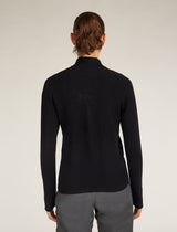 Icebreaker Merino Anniversary Original Long Sleeve Half Zip Top (Women's) - Black - Find Your Feet Australia Hobart Launceston Tasmania