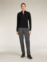 Icebreaker Merino Anniversary Original Long Sleeve Half Zip Top (Women's) - Black - Find Your Feet Australia Hobart Launceston Tasmania