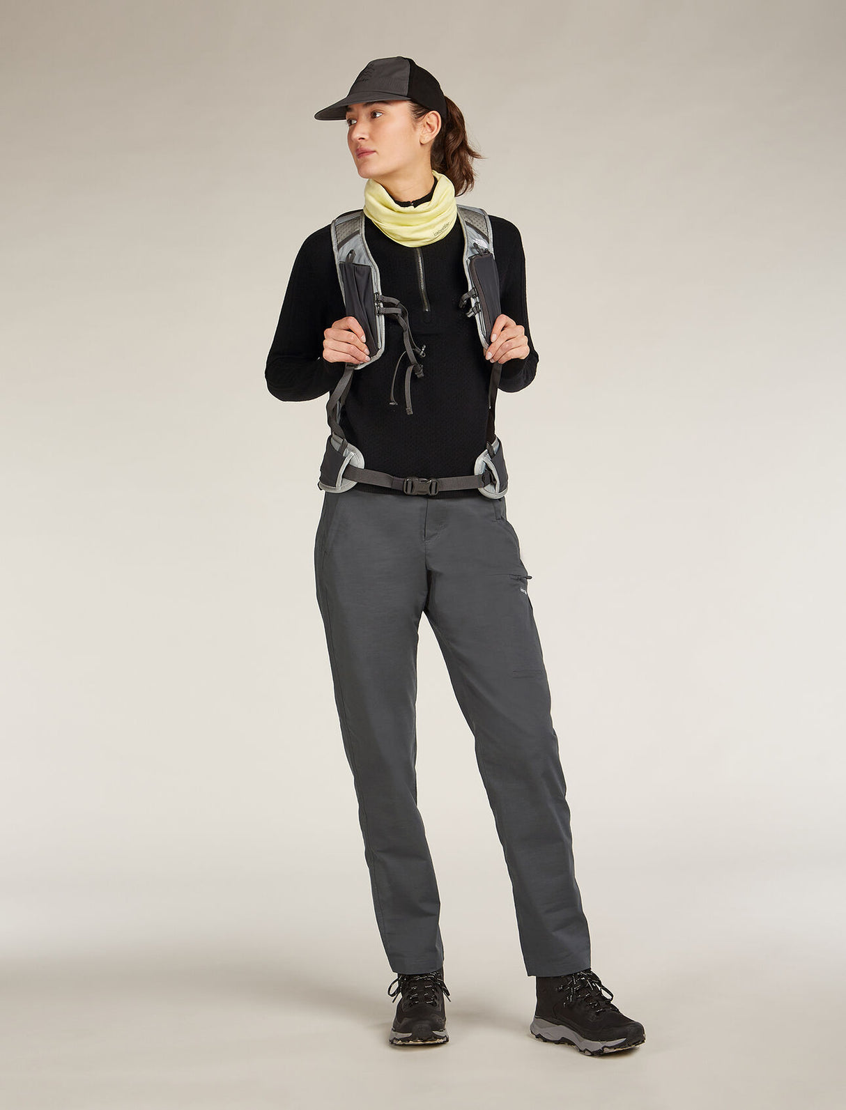 Icebreaker Merino Anniversary Original Long Sleeve Half Zip Top (Women's) - Black - Find Your Feet Australia Hobart Launceston Tasmania