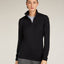 Icebreaker Merino 300 Original Long Sleeve Half Zip Top (Women's) - Black - Find Your Feet Australia Hobart Launceston Tasmania