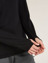 Icebreaker Merino 300 Original Long Sleeve Half Zip Top (Women's) - Black - Find Your Feet Australia Hobart Launceston Tasmania