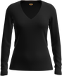  - Icebreaker Merino 200 Oasis Long Sleeve V Neck (Women's) - Black